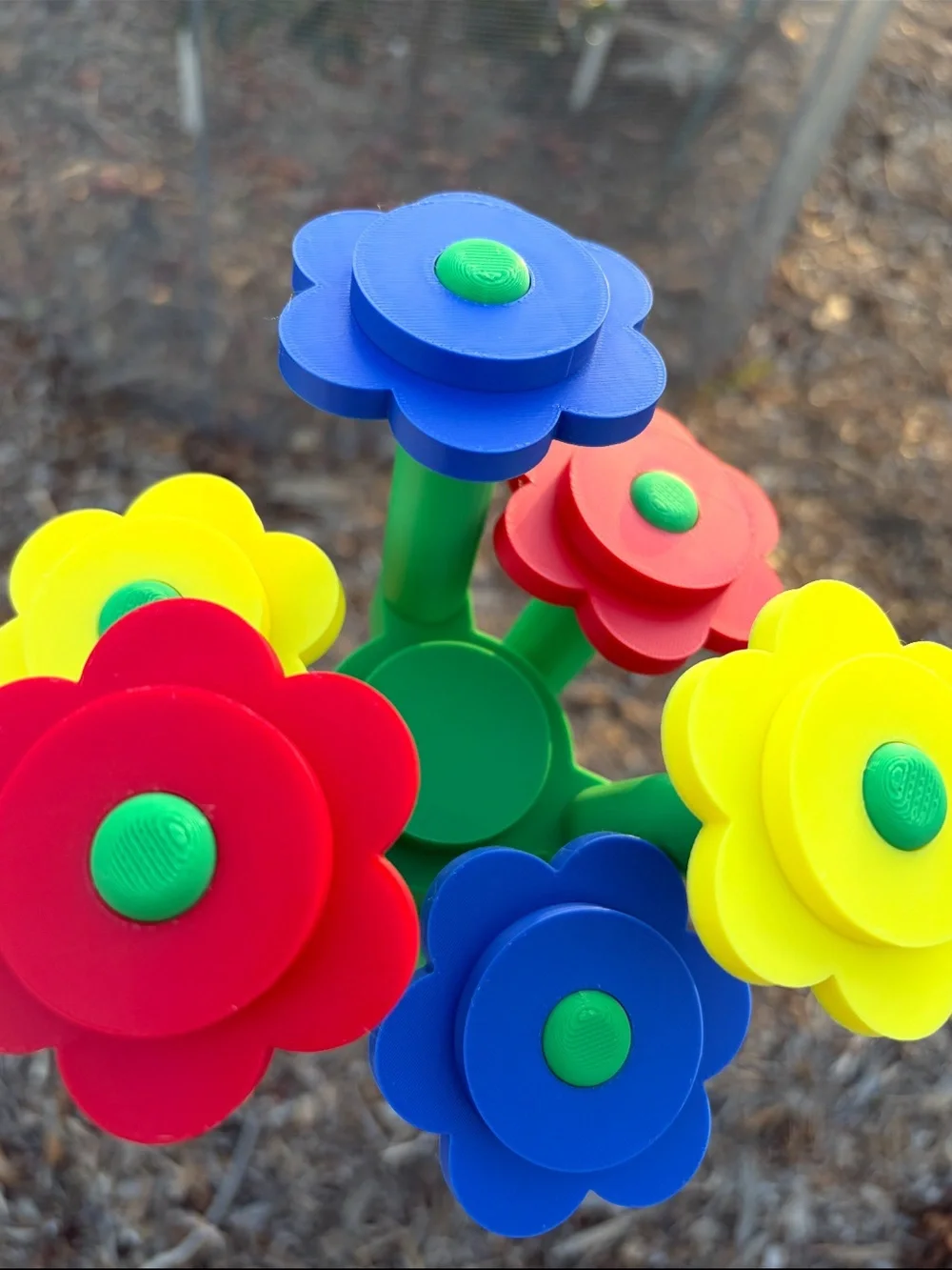 3D Printed Lego-Inspired Flower Bouquet Decoration